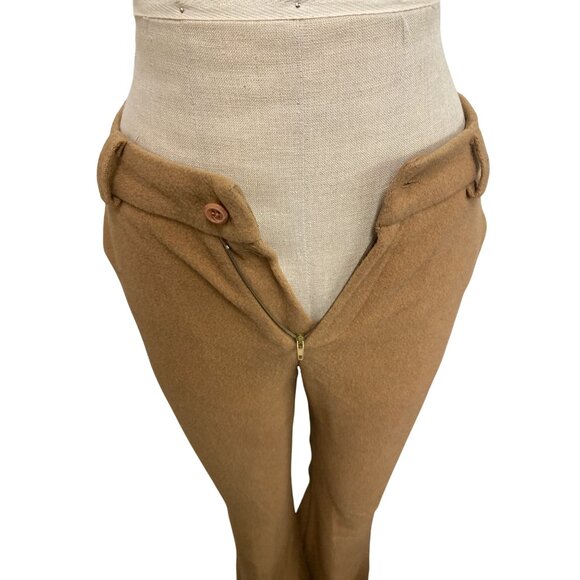 Sans Souci Womens Wool Pants S Made In USA Camel Brown - Picture 3 of 9